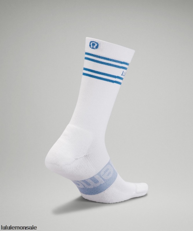 Lululemon Deutschland DELULU904 | Lululemon Deutschland White Daily Stride Crew Sockenstreifen